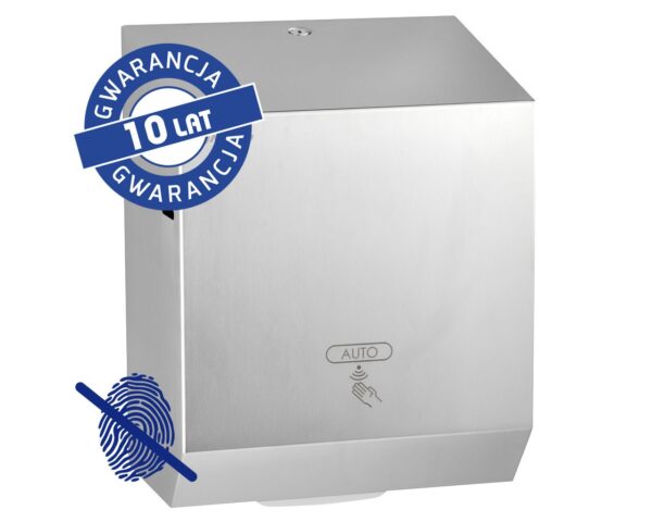 Automatyczny bezdotykowy podajnik ręczników papierowych w rolach MERIDA STELLA Anti-FingerPrint AUTOMATIC MAXI, stal matowa z powłoką AFP