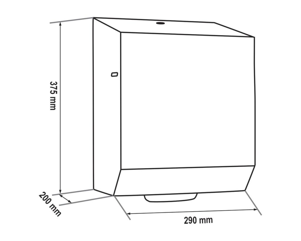 Mechaniczny podajnik ręczników papierowych w rolach MERIDA STELLA RED LINE, czerwony