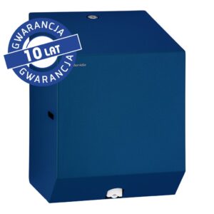 Pojemnik na ręczniki papierowe w rolach lub papier toaletowy w systemie listkowym MERIDA STELLA BLUE LINE MINI, niebieski