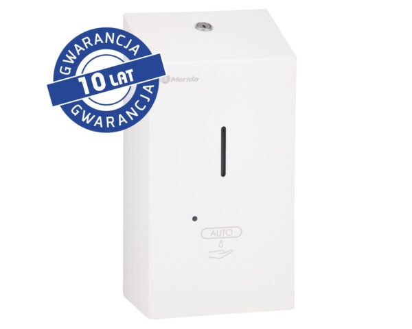 Bezdotykowy automatyczny dozownik mydła w pianie, MERIDA STELLA WHITE LINE AUTOMATIC na jednorazowe wkłady 1000 g, biały