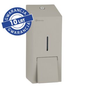 Dozownik mydła w płynie MERIDA STELLA STONE GREY LINE MAXI, pojemność zbiornika 800 ml, szary kamienny
