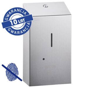 Bezdotykowy automatyczny dozownik mydła w płynie MERIDA STELLA AUTOMATIC Anti-FingerPrint, pojemność zbiornika 1000 ml, stal matowa z powłoką AFP