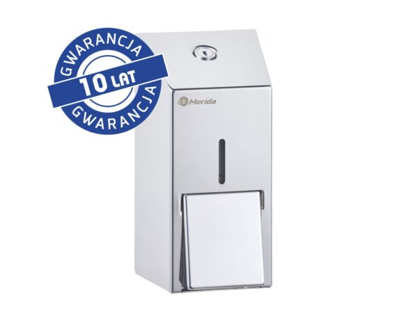 Dozownik mydła w płynie MERIDA STELLA MINI, pojemność zbiornika 400 ml, stal polerowana