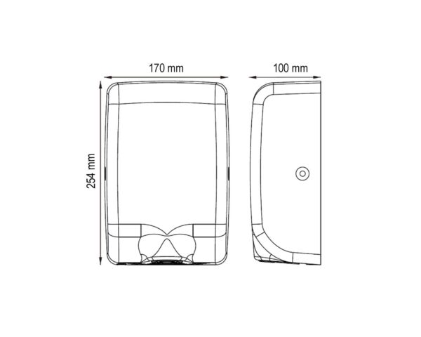 Suszarka do rąk MERIDA TURBO JET SLIM MINI BLACK LINE, czarna Suszarka do rąk MERIDA TURBO JET SLIM MINI BLACK LINE, czarna