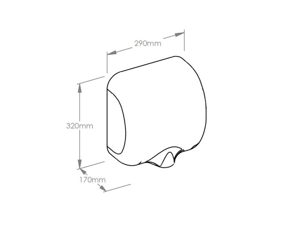 Suszarka do rąk MERIDA TURBO JET RED LINE, czerwona