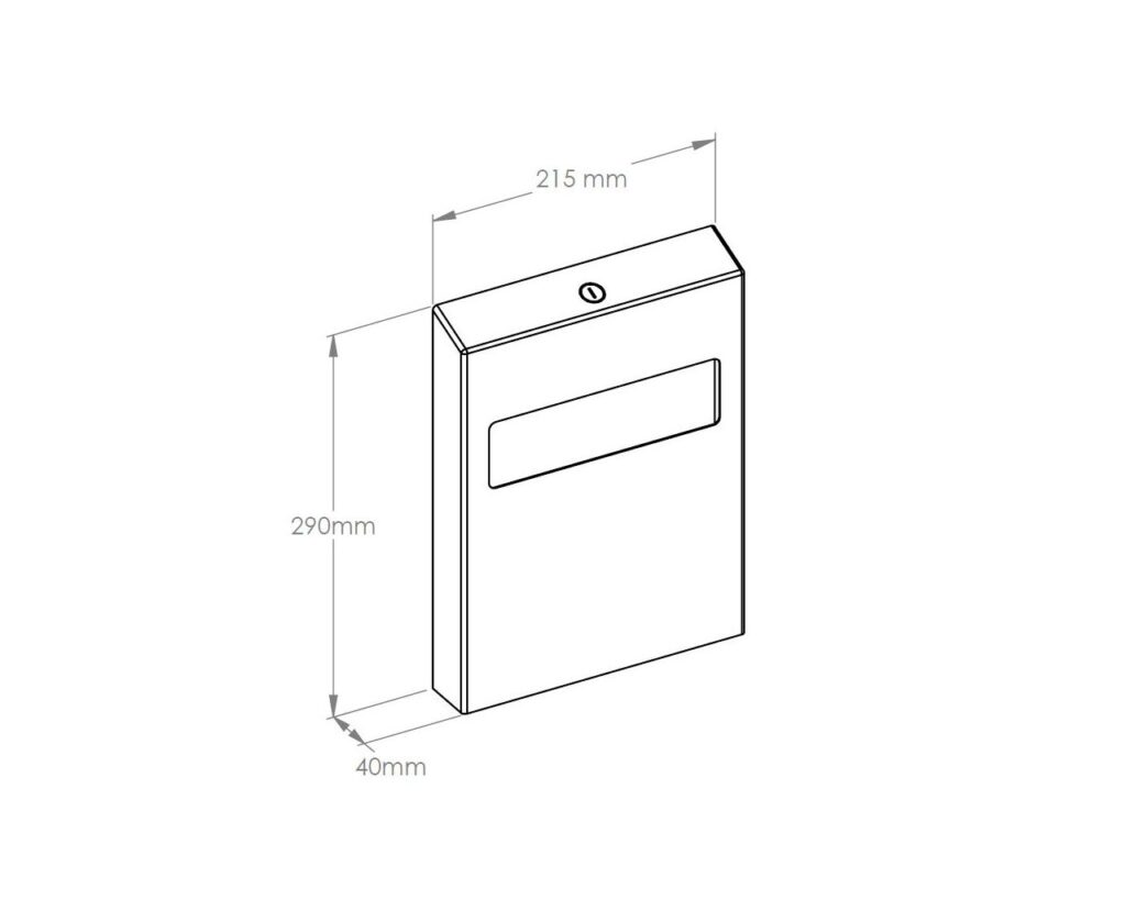 Pojemnik na podkładki na deskę sedesową MERIDA STELLA SILK GREY LINE, szary jedwabisty