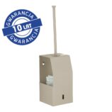 Szczotka do WC z uchwytem, mocowana do ściany MERIDA STELLA SILK GREY LINE, szara jedwabista