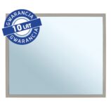 Lustro w ramie metalowej - szarej kamiennej MERIDA STELLA STONE GREY LINE, 50 x 60 cm