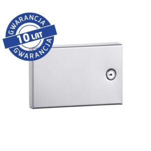 Pojemnik na rękawice foliowe MERIDA STELLA, pojemność 100 szt. rękawic, stal matowa