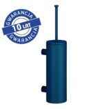 Szczotka do WC z uchwytem mocowanym do ściany, tuba z przykrywką, MERIDA STELLA BLUE LINE, niebieska