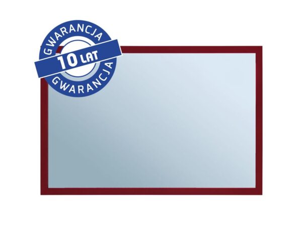 Lustro w ramie metalowej - czerwonej MERIDA STELLA RED LINE, 40 x 60 cm