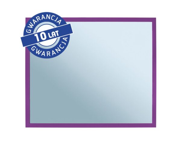 Lustro w ramie metalowej - fioletowej MERIDA STELLA VIOLET LINE, 50 x 60 cm