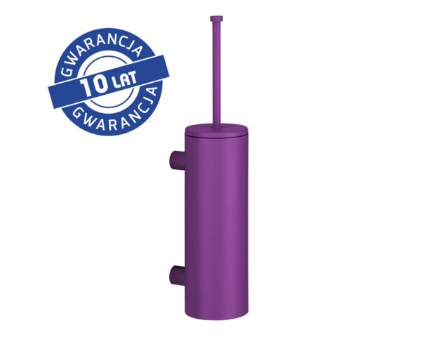Szczotka do WC z uchwytem mocowanym do ściany, tuba z przykrywką, MERIDA STELLA VIOLET LINE, fioletowa