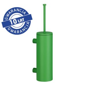 Szczotka do WC z uchwytem mocowanym do ściany, tuba z przykrywką, MERIDA STELLA GREEN LINE, zielona