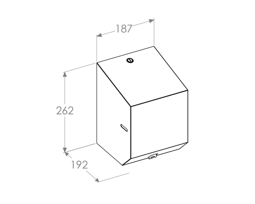 Pojemnik na ręczniki papierowe w rolach lub papier toaletowy w systemie listkowym MERIDA STELLA BLUE LINE MINI, niebieski