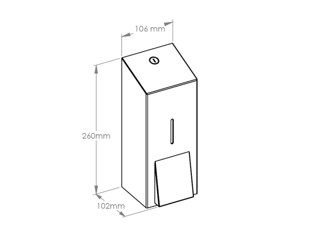 Dozownik płynu dezynfekcyjnego w sprayu MERIDA STELLA SILK GREY LINE, pojemność wkładów 1000 ml , szary jedwabisty