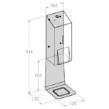 Dozownik mydła w płynie MERIDA STELLA BLACK LINE MAXI, pojemność zbiornika 800 ml, czarny