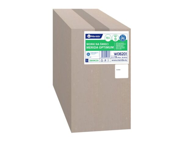 Worki na śmieci MERIDA OPTIMUM, 60 x 90 cm, pojemność 70 l, rolka 50 szt., BIAŁE, HDPE/LDPE Worki na śmieci MERIDA OPTIMUM, 60 x 90 cm, pojemność 70 l, rolka 50 szt., BIAŁE, HDPE/LDPE