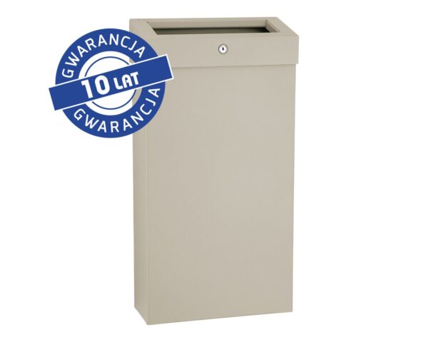 Kosz na odpady otwarty MERIDA STELLA SLIM SILK GREY LINE COMBO, pojemność 15 l, szary jedwabisty