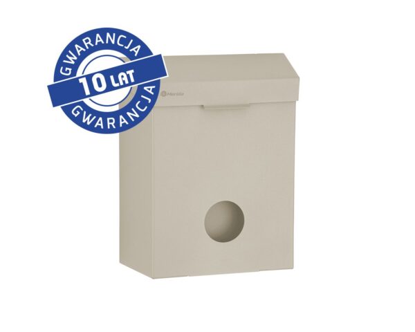 Kosz do damskich toalet MERIDA STELLA SILK GREY LINE z pojemnikiem na torebki higieniczne, pojemność 4,4 l, szary jedwabisty