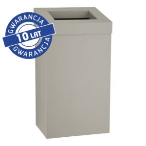 Kosz na odpady otwarty MERIDA STELLA STONE GREY LINE, pojemność 45 l, szary kamienny