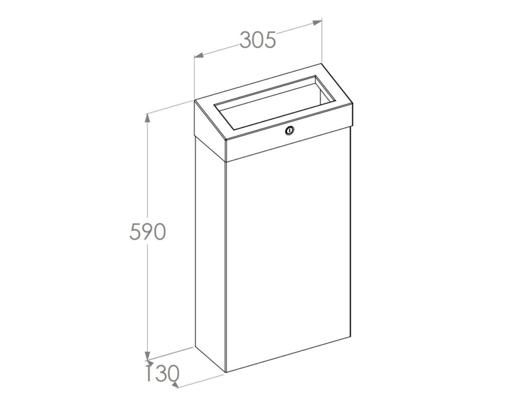 Kosz na odpady otwarty MERIDA STELLA SLIM RED LINE COMBO, pojemność 15 l, czerwony