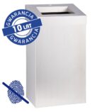 Kosz otwarty MERIDA STELLA - 45 l, stal matowa z powłoką AFP