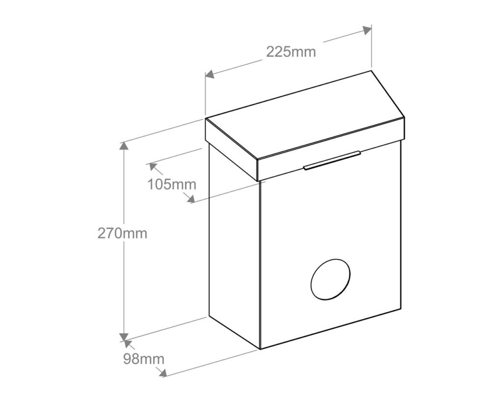Kosz do damskich toalet MERIDA STELLA GREEN LINE z pojemnikiem na torebki higieniczne, pojemność 4,4 l, zielony