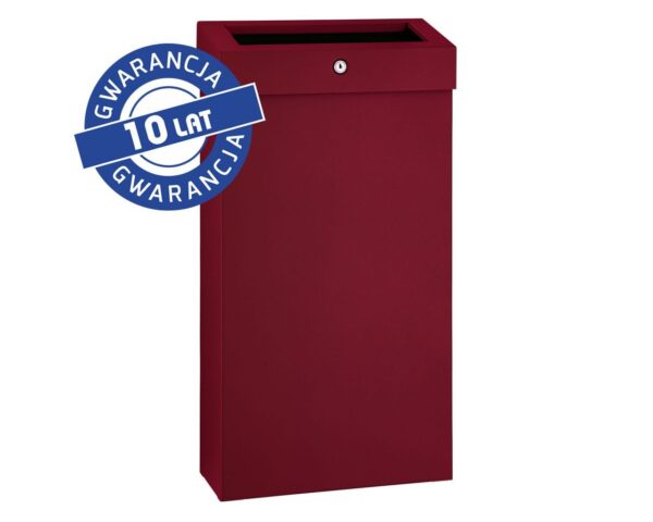 Kosz na odpady otwarty MERIDA STELLA SLIM RED LINE COMBO, pojemność 15 l, czerwony