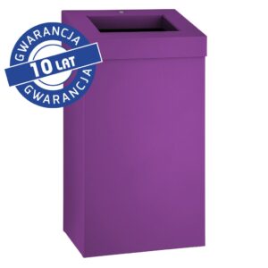 Kosz na odpady otwarty MERIDA STELLA VIOLET LINE, pojemność 45 l, filoetowy