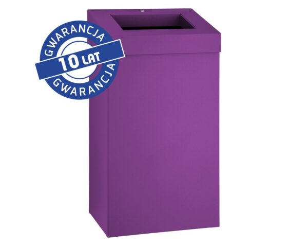 Kosz na odpady otwarty MERIDA STELLA VIOLET LINE, pojemność 45 l, filoetowy