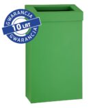 Kosz na odpady otwarty MERIDA STELLA SLIM GREEN LINE, pojemność 27 l, zielony