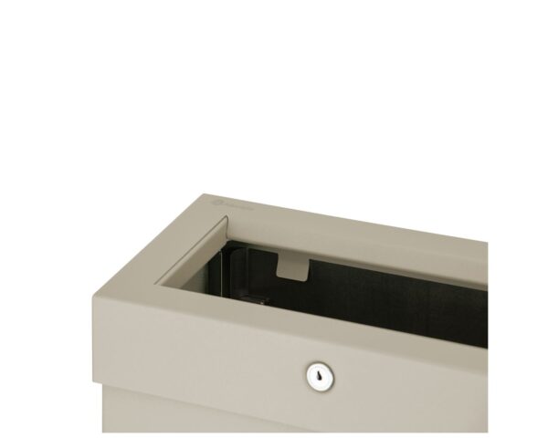 Kosz na odpady otwarty MERIDA STELLA SLIM SILK GREY LINE COMBO, pojemność 15 l, szary jedwabisty Kosz na odpady otwarty MERIDA STELLA SLIM SILK GREY LINE COMBO, pojemność 15 l, szary jedwabisty