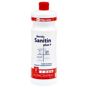 MERIDA SANITIN PLUS kwaśny środek do bieżącej pielęgnacji urządzeń sanitarnych, butelka 1 l