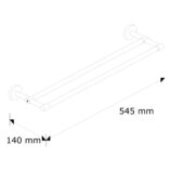 Drążek na ręczniki podwójny L500