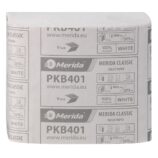 Papier toaletowy w listkach MERIDA CLASSIC, biały, jednowarstwowy, karton 9000 szt., ECOLABEL