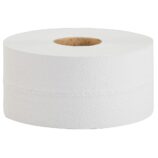 Papier toaletowy MERIDA OPTIMUM, biały, średnica 19 cm, długość 140 m, dwuwarstwowy, zgrzewka 12 szt., ECOLABEL