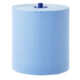 Ręczniki papierowe w roli z adaptorem MERIDA TOP AUTOMATIC MAXI, niebieskie, średnica 19 cm, długość 140 m, dwuwarstwowe, karton 6 rolek, ECOLABEL