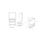 Wnękowy pojemnik na ręczniki papierowe MERIDA DRAGON, stal matowa