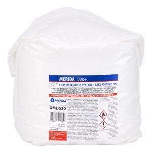 Chusteczki nasączone do chirurgicznej i higienicznej dezynfekcji rąk i powierzchni MERIDA POLANA DDR+, wkład uzupełniający do wiadra 10 l, 122,36 m, 322 listki