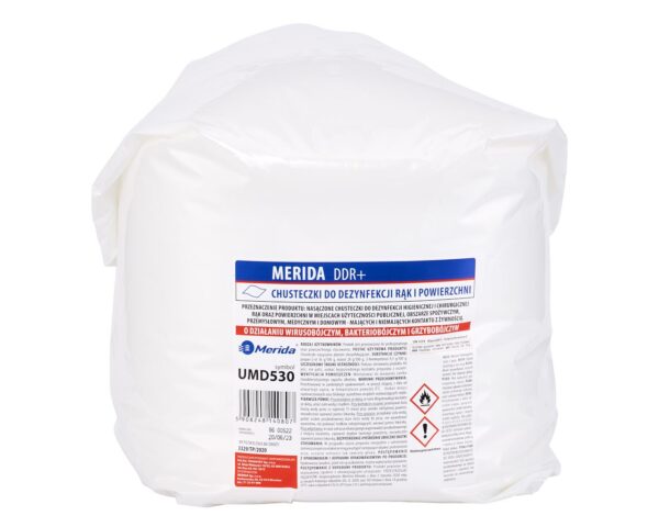 Chusteczki nasączone do chirurgicznej i higienicznej dezynfekcji rąk i powierzchni MERIDA POLANA DDR+, wkład uzupełniający do wiadra 10 l, 122,36 m, 322 listki
