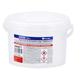 Chusteczki nasączone do chirurgicznej i higienicznej dezynfekcji rąk i powierzchni MERIDA POLANA DDR+, wiadro 3 l, rolka 44,5 m, 445 listków