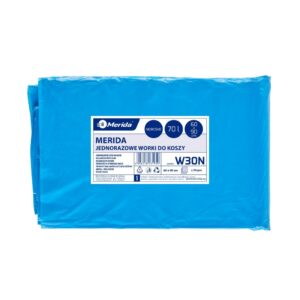 Worki na śmieci 70 l, MERIDA CLASSIC, niebieskie, 60x90 cm, paczka 50 szt.